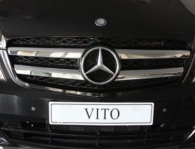 Накладки на решетку Вито 639 (Mersedes Vito 639 (04-10 / 10-15). Нерж