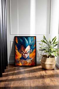 Plakat na Ścianę Obraz Dragon Ball Z Vegeta SSJ2 Anime 50x70 cm