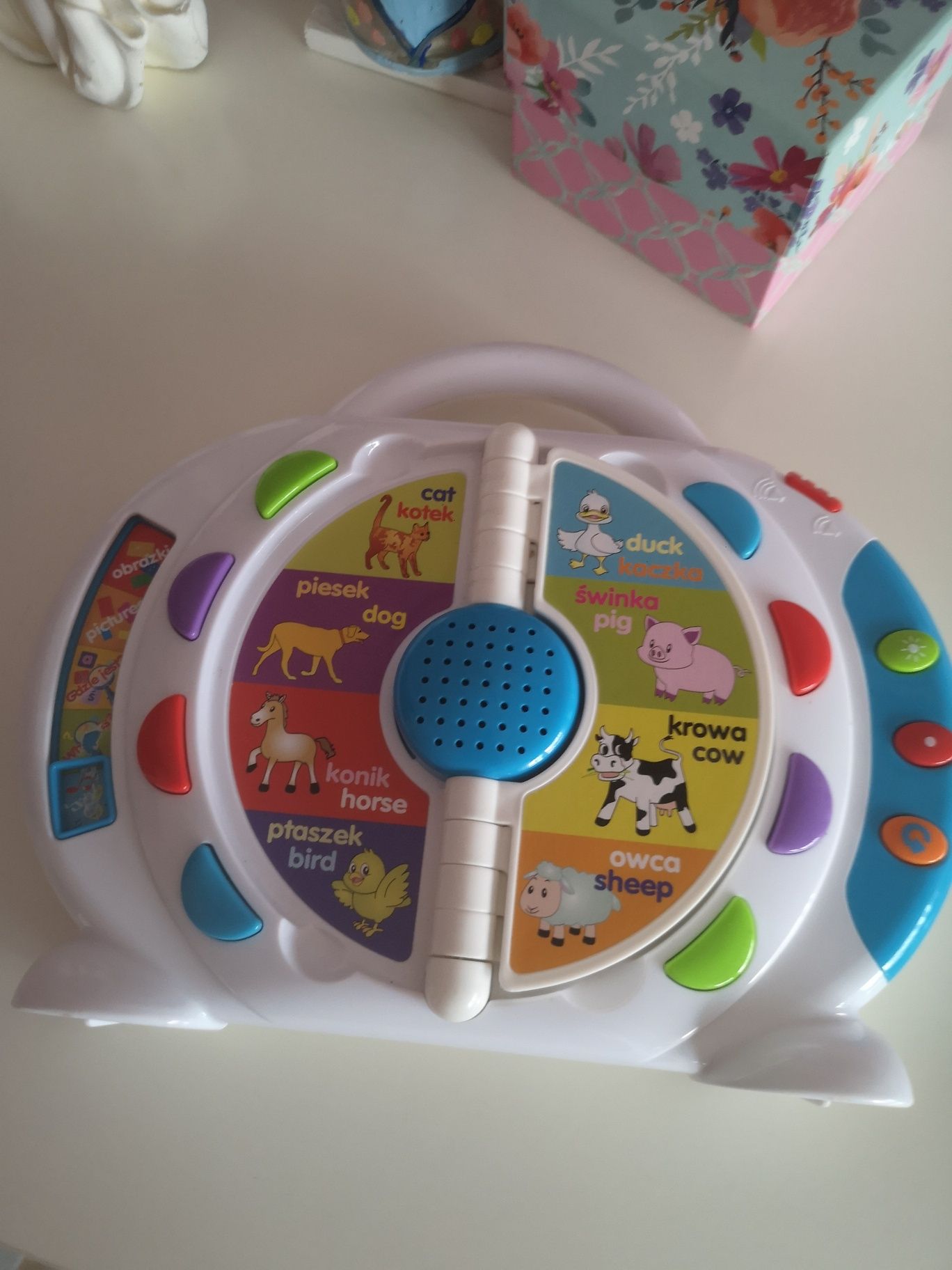 Książeczka zabawka interaktywna edukacyjna Smily Play uczy gra angiels