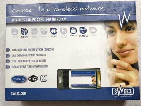 Karta sieci bezprzewodowej sweex wireless lan pc card 140 nitro xm.