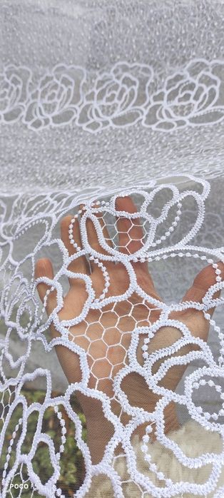 Гардина тюль белая