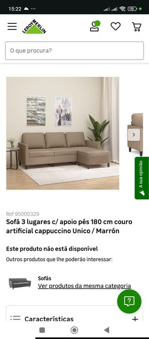 Sofá Vida XL dentro das caixas NOVO