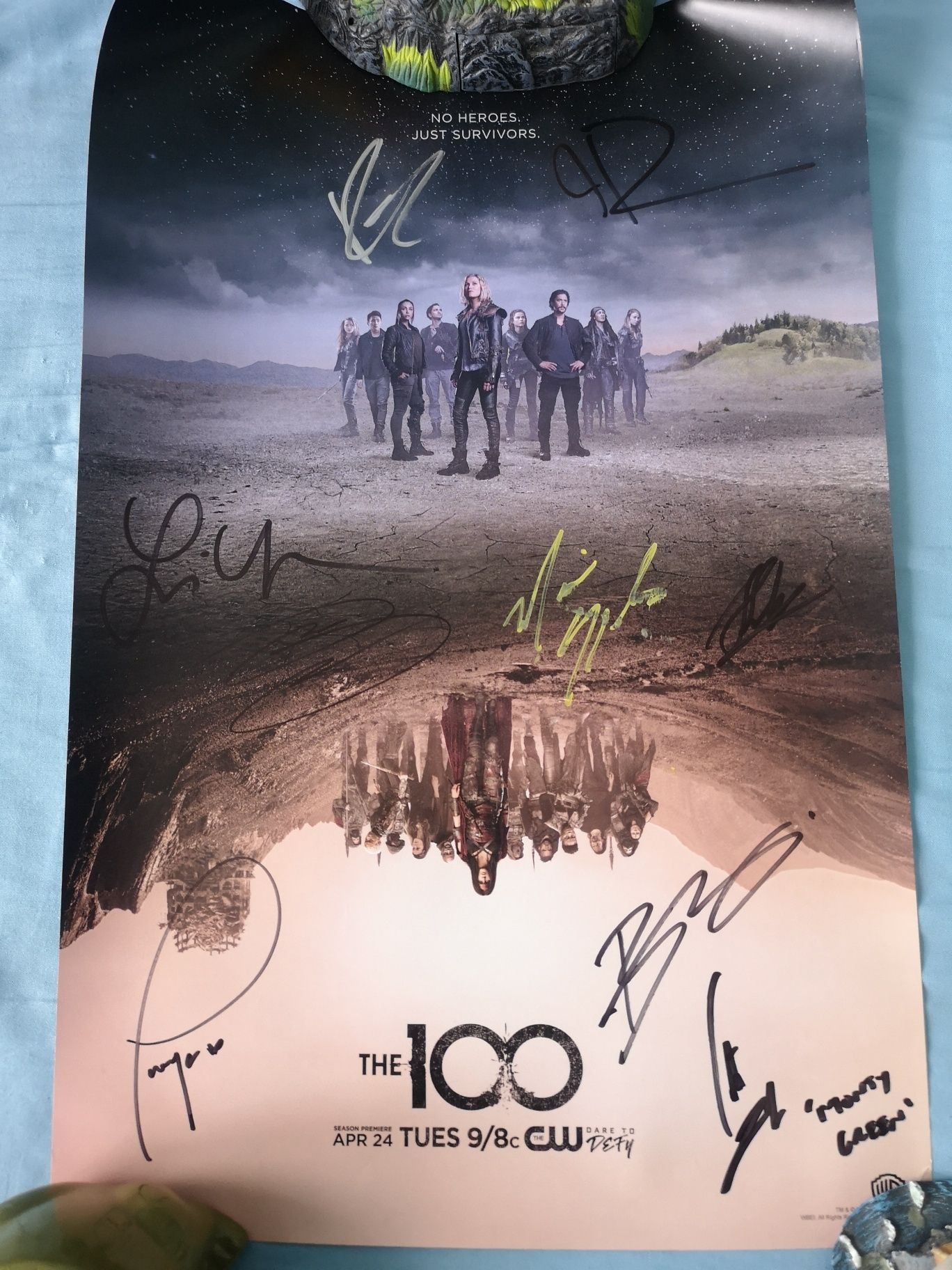 Plakat z oryginalnymi autografami obsady serialu THE 100 unikat