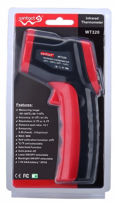 Pirometr Termometr Laserowy Bezdotykowy -50 +380C