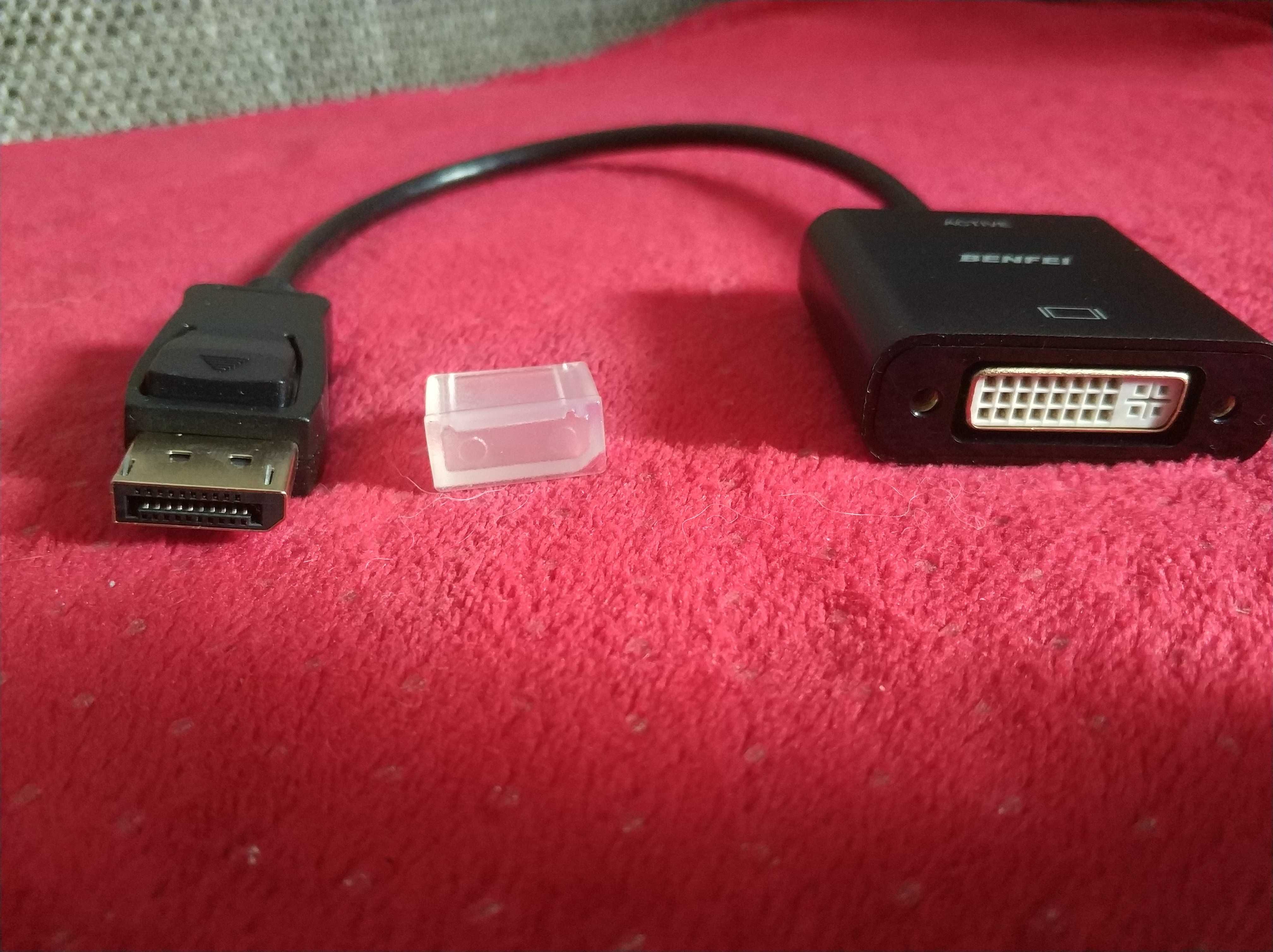 55) Adapter Przejściówka DisplayPort DP DVI F 1080 aktywny kabel