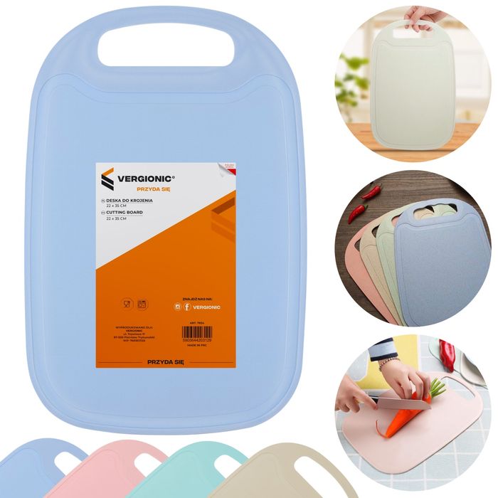 Deska do krojenia 22 x 35 cm VERGIONIC
Deska do krojenia to praktyczny
