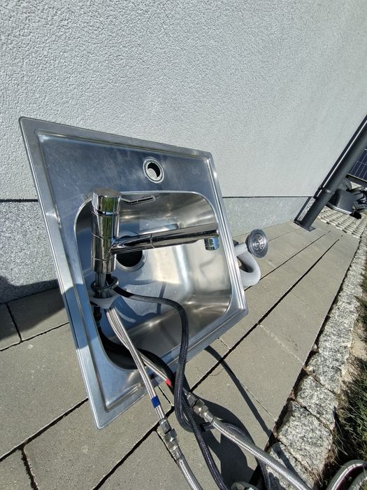 Zlew BOHOLMEN Bateria TÄRNAN Odpływ IKEA komplet do kuchni pralni