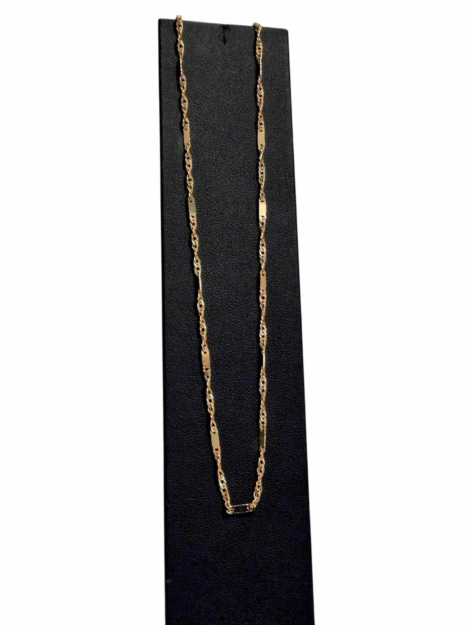 Przepiękny złoty łańcuszek p.585 45cm