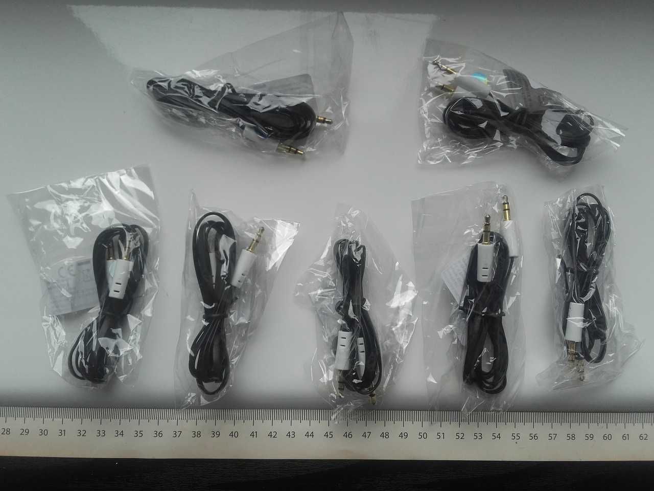Kabel audio 1m AUX miniJack 3,5mm płaski, stereo 100cm QR raltek