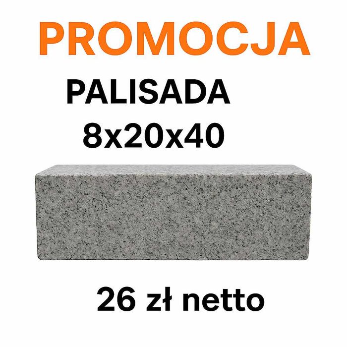 PALISADA GRANITOWA CIĘTA płomieniowana /Producent/ Polski Granit