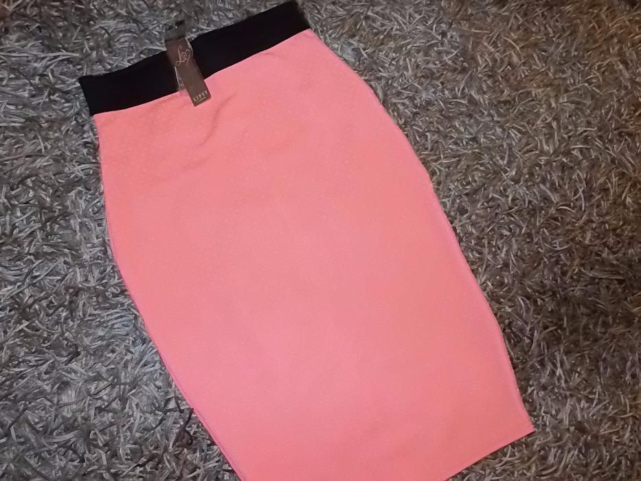 LIPSY extra NOWA ołówkowa SPÓDNICZKA neonowa uk 8 eur. 36 _ S