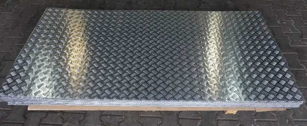 Blacha ryflowana aluminiowa, aluminium 5,0x1000x2000 gat. 5754, BYTOM