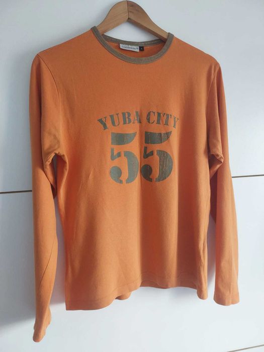 Tshirt męski bluza basic bawełna CandA C&A roz S pomarańczowy
