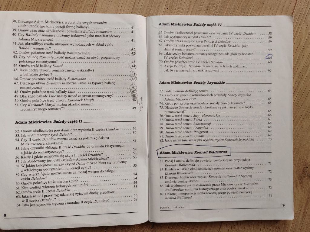 Pytania i odpowiedzi Romantyzm
