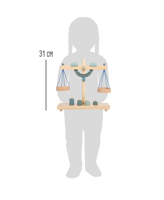 Waga szalkowa drewniana dla dziecka