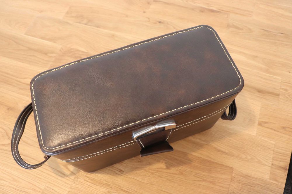 Mala vintage para transporte/armazenamento material fotográfico