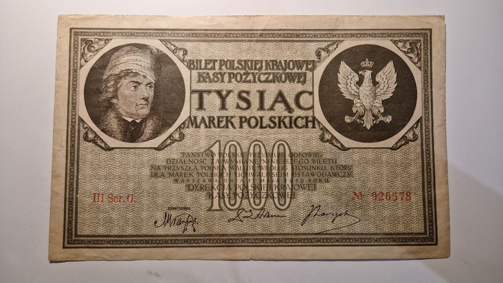 Banknoty Polskie - 1000 mkp 1919