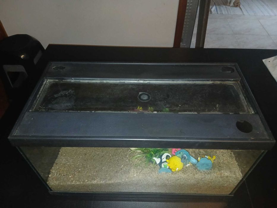 Aquário com móvel e acessórios