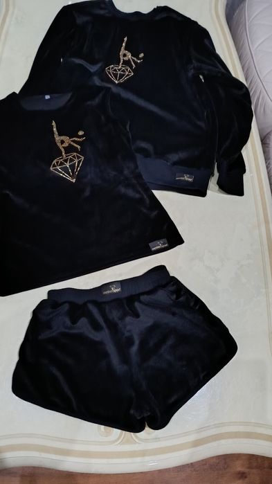 Strój treningowy, komplet welurowy do gimnastyki artystycznej/Merino!