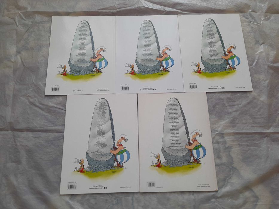 Zestaw komiksów ASTERIKS ASTERIX 5 sztuk Egmont 2008 Stan Bardzo dobry