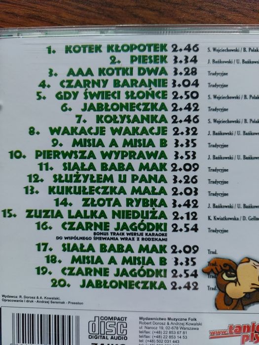 Piosenki Jedyneczki, Jedyneczki i Dwójeczki, MiniMini, cd