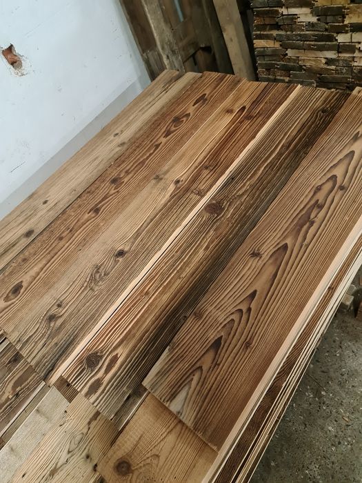 Stare deski z rozbiórek szczotkowane