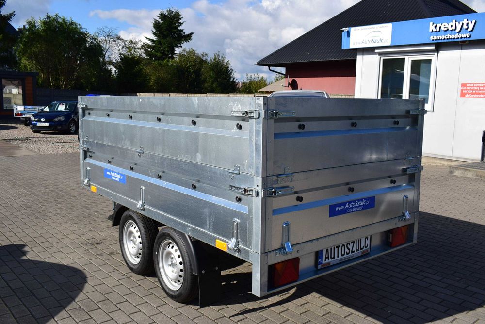 Przyczepa Neptun 263x145x40 + Drugie Burty, Dwuosiowa Platforma, Kat.B
