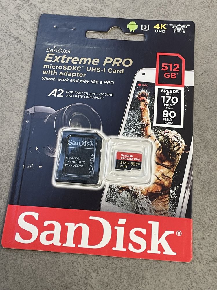 SanDisk Extreme Pro microSDXC 512 170/90 UHS-I A2