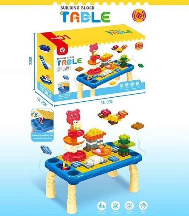 Столик із конструктором, 3 види (на фото), висота 19см