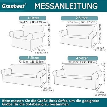 Granbest pokrowiec na sofę 3 osobową 185 - 235 cm