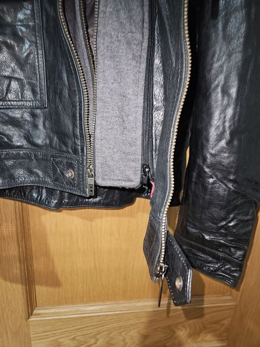 Casaco vintage em pele