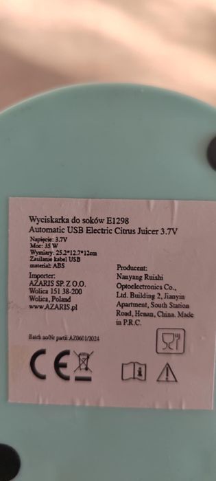Wyciskarka elektryczna no cytrusów
