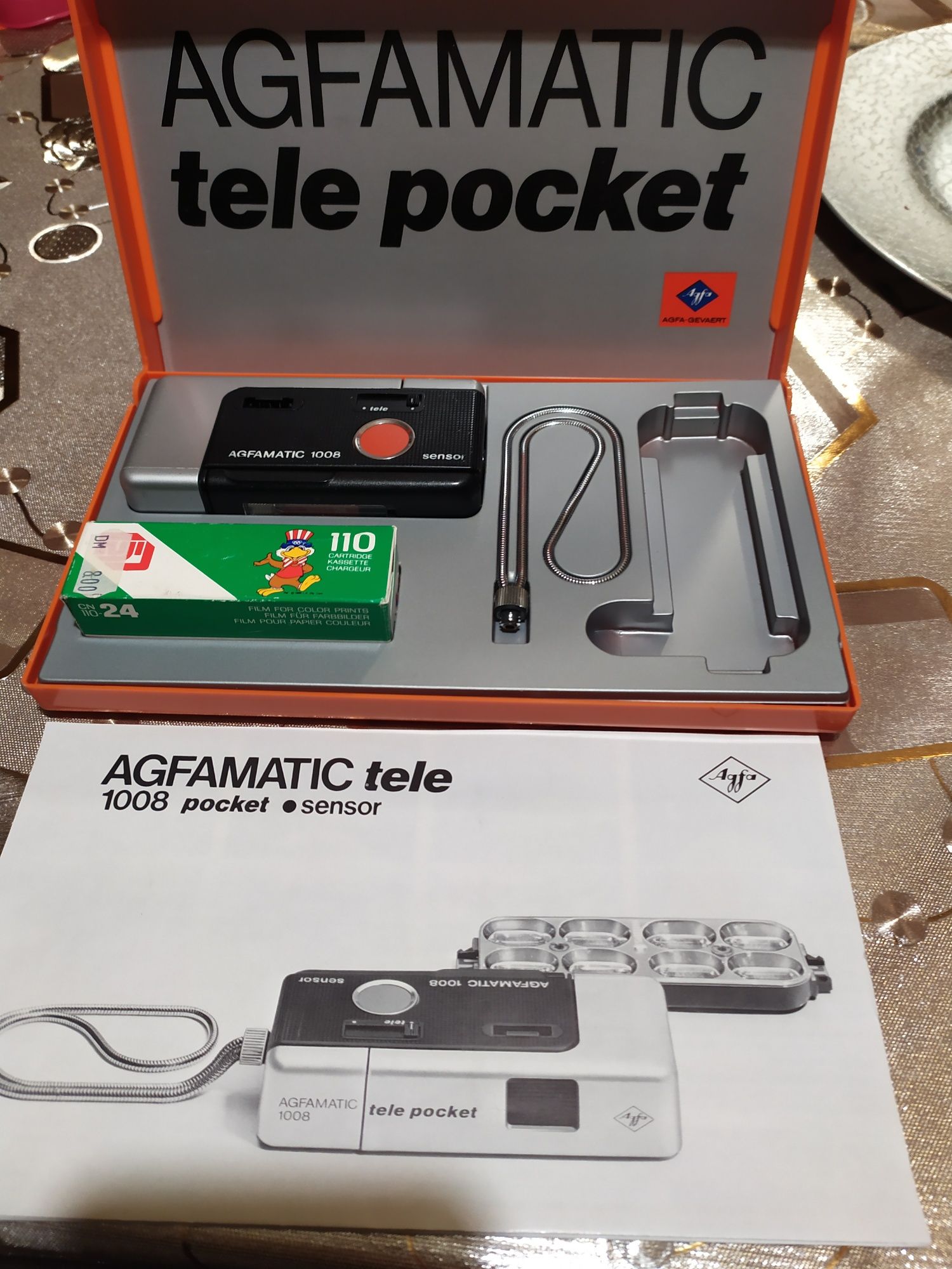 Agfamatic 1008 sensor Agfa etui komplet Unikat stary