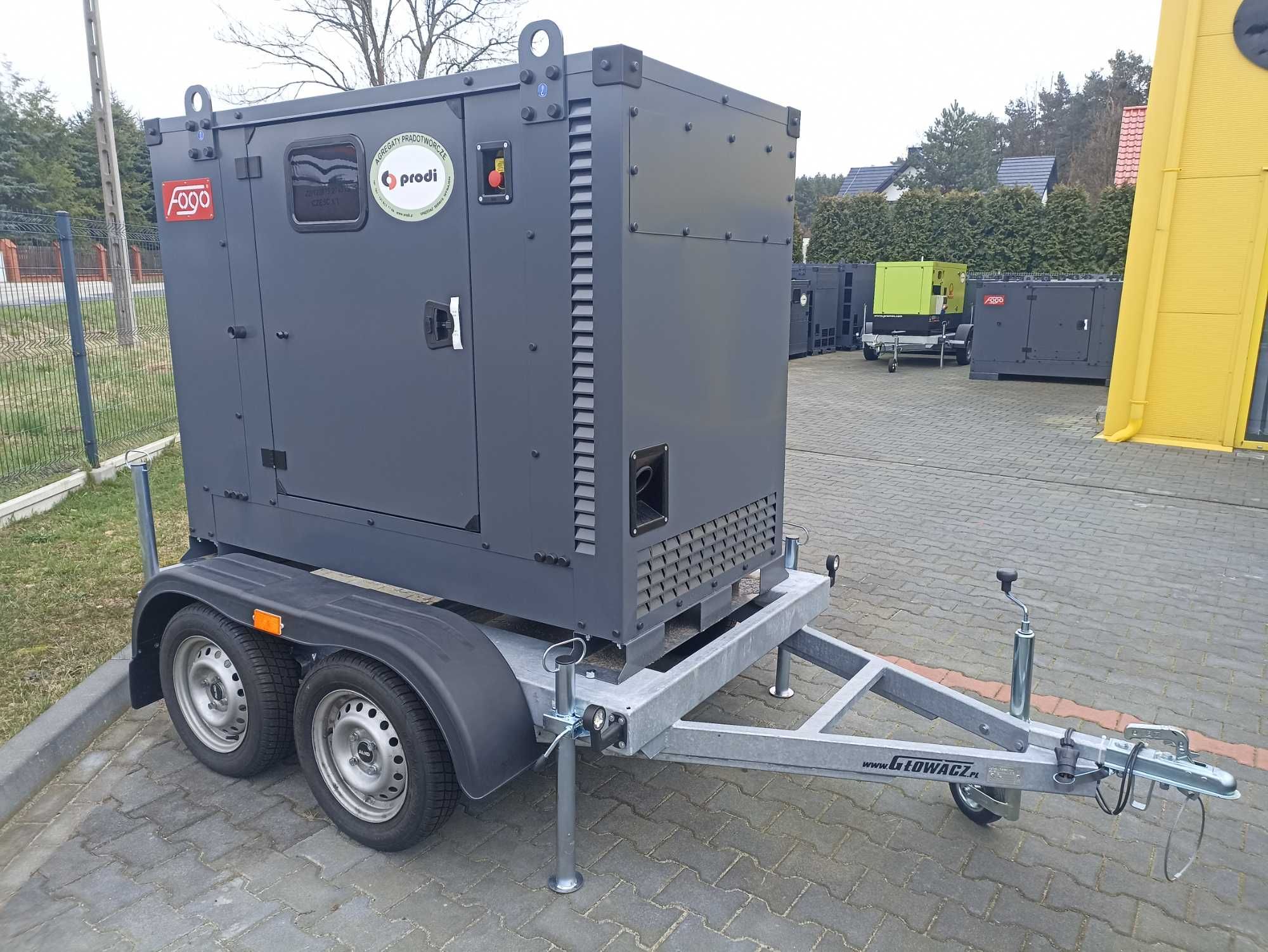 Agregat generator prądotwórczy FOGO FD 40 kVA kW na przyczepie nowy
