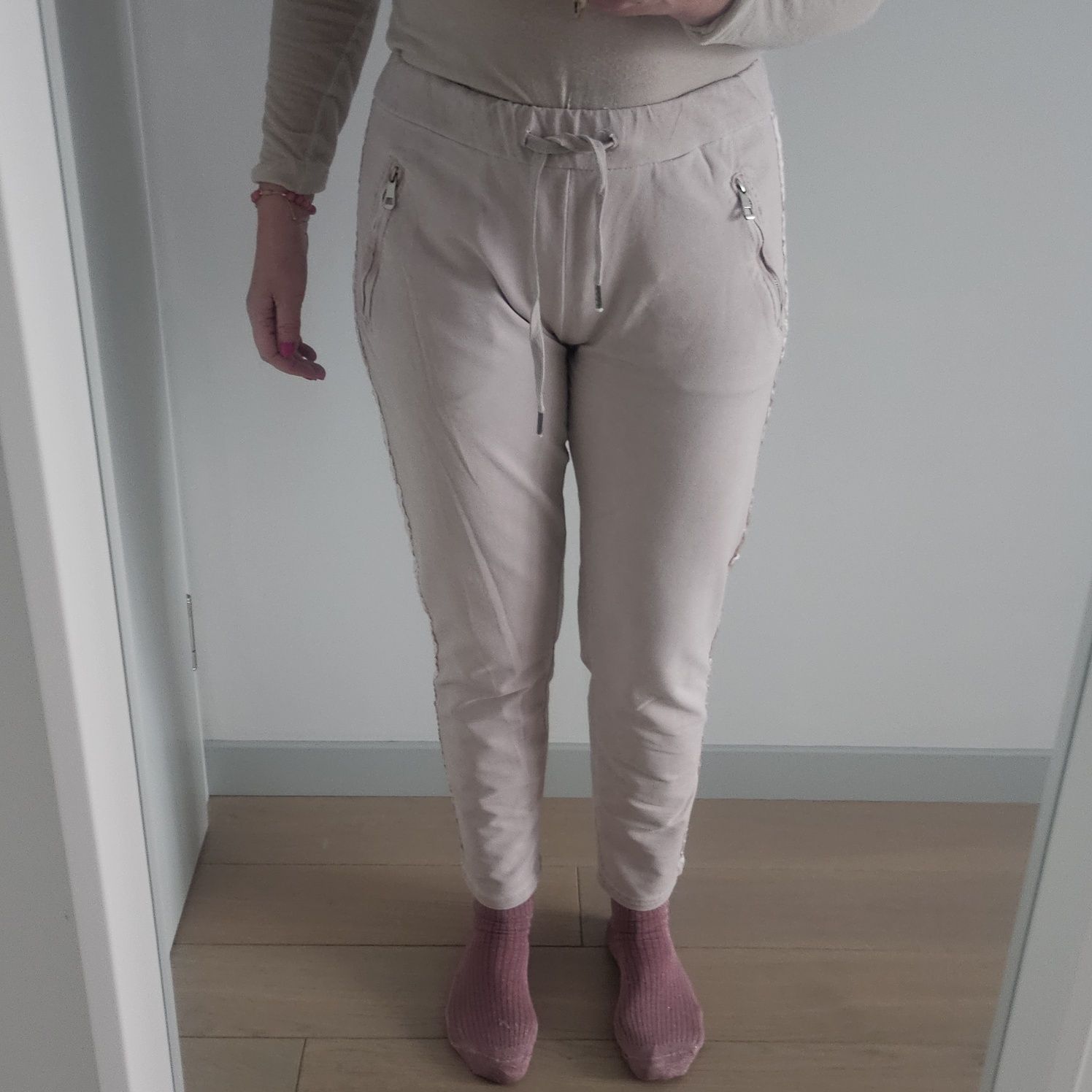 Spodnie bawełniane Vanilla L