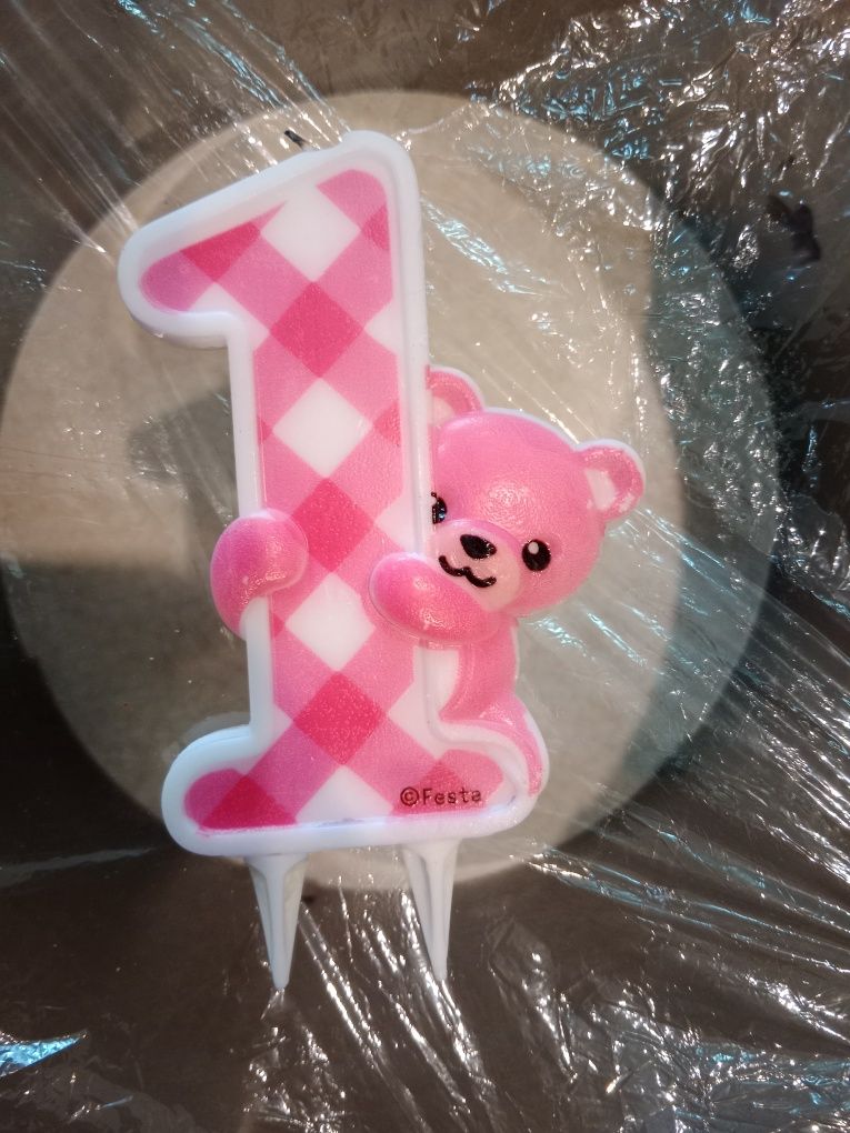 Świeczka na tort 1 urodziny cyfra