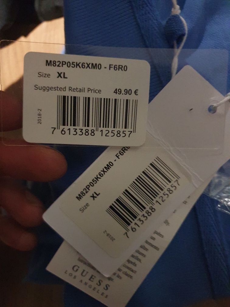 Guess koszulka męska polo niebieska, Rozmiar XL