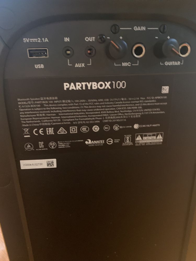 JBL Partybox 100 gwarancja