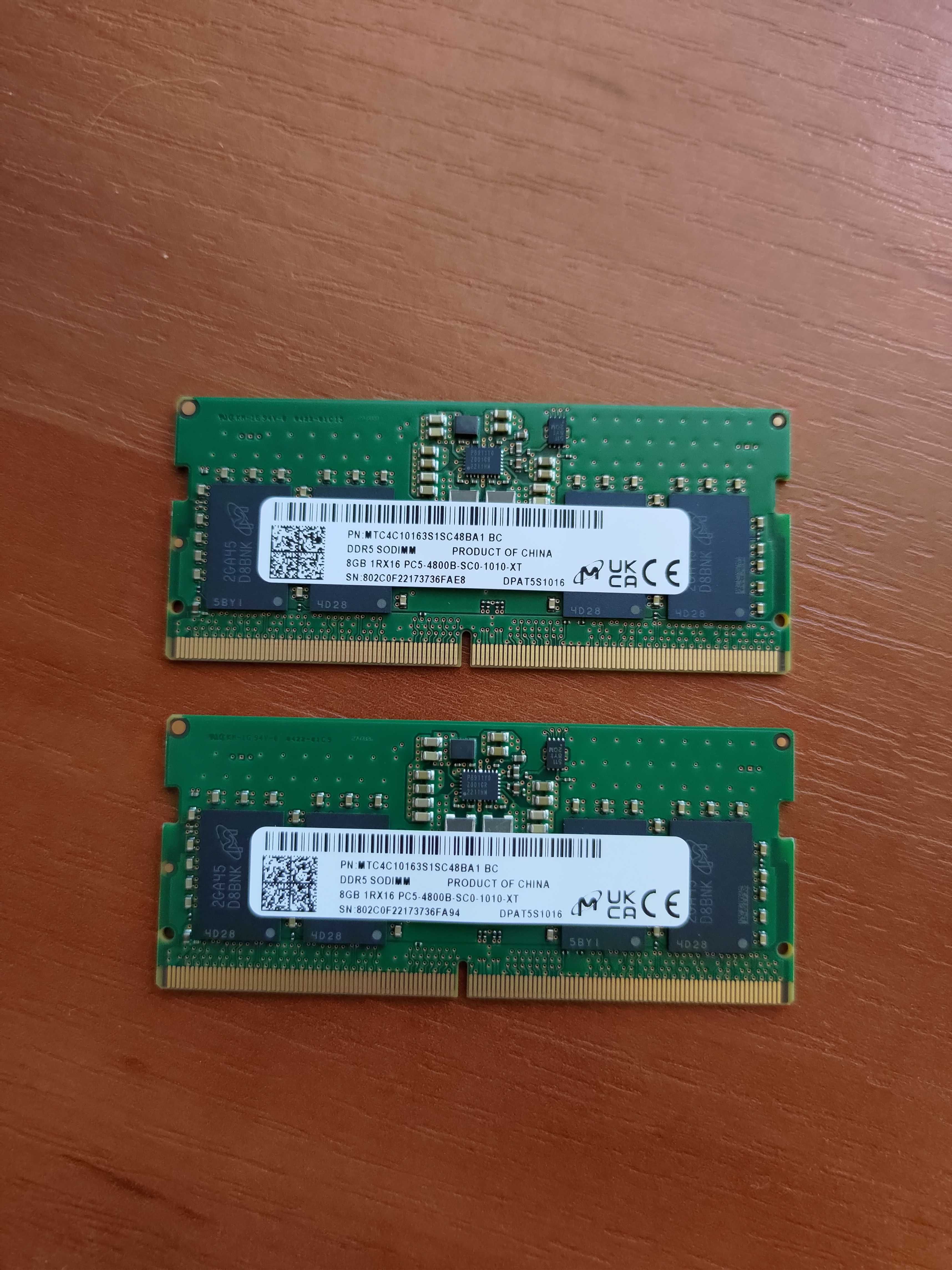 Оперативна пам'ять для ноутбука DDR5 4800 MHz SODIMM 16 GB ОЗУ