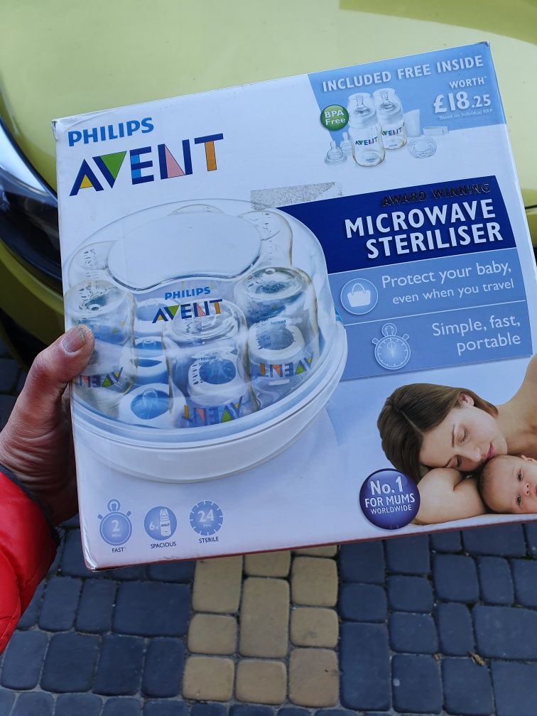 Sterylizator parowy philips avent do mikrofalówki 6 butelek