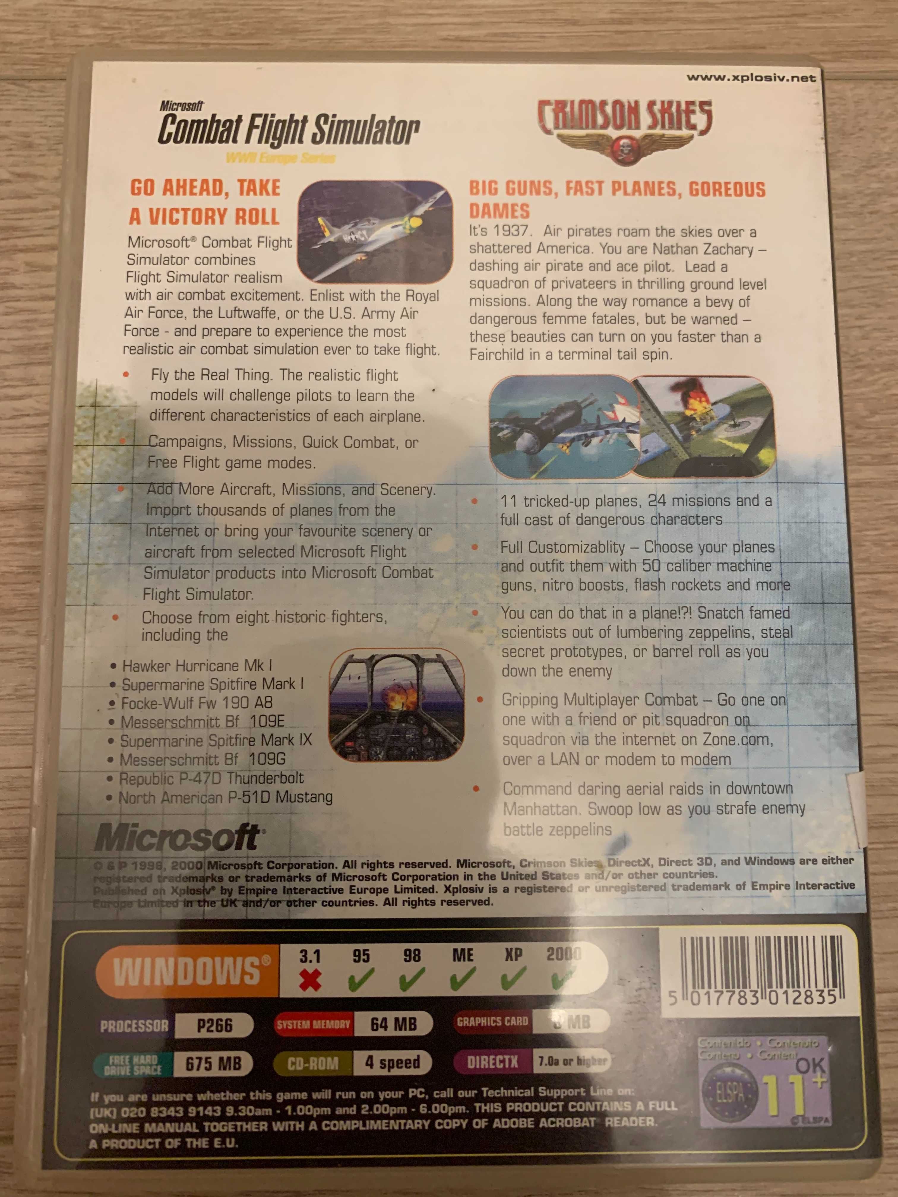 Combat Flight Simulator & Crimson Skies PC