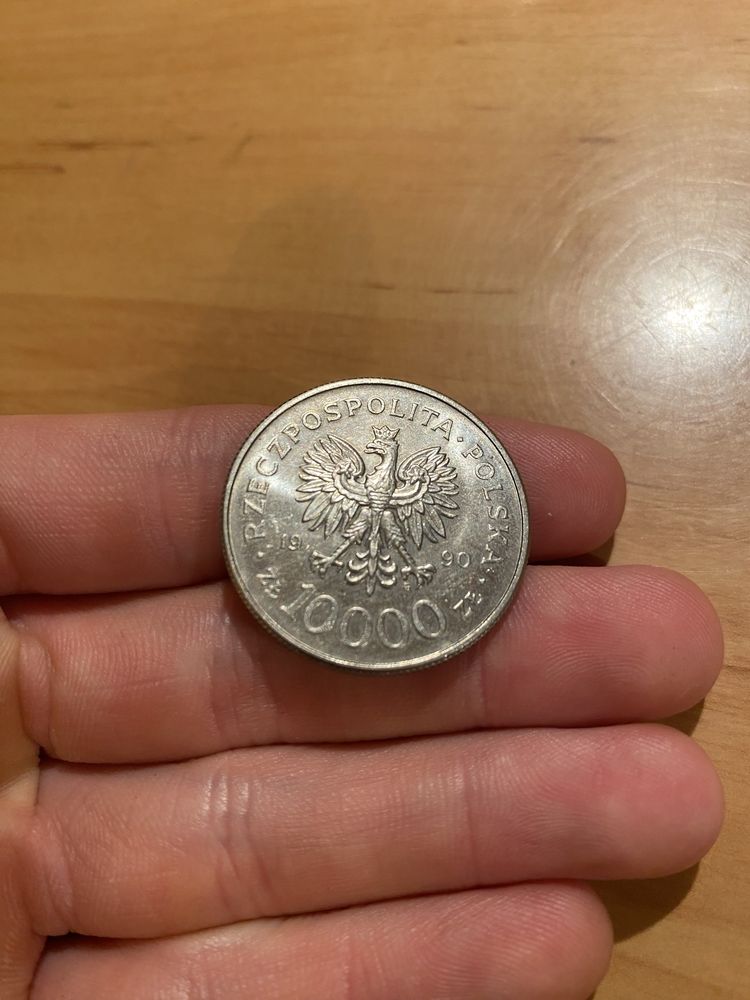 Moneta 10 000 złotych Solidarność 1990r