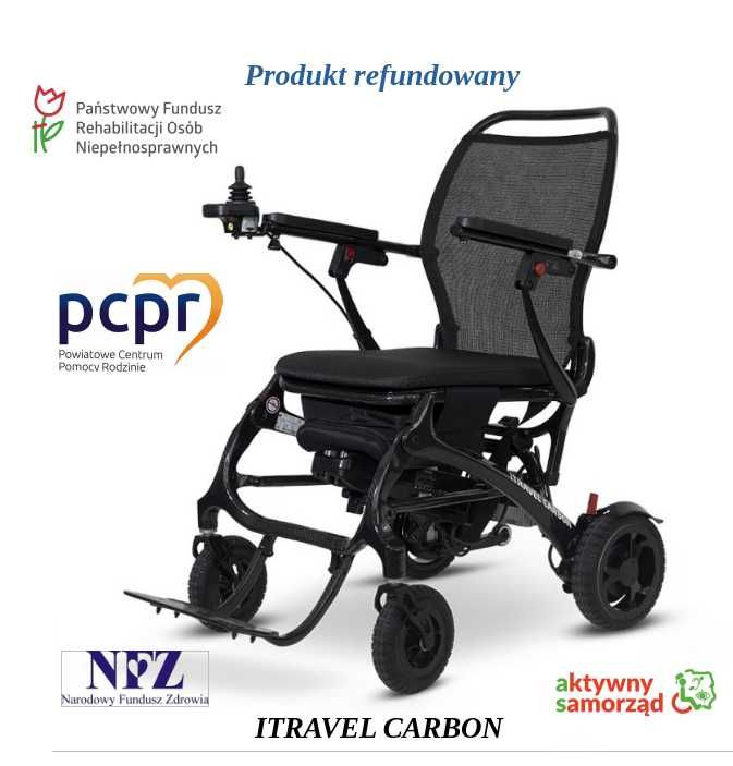 Wózek inwalidzki elektryczny Meyra Itravel Carbon Produkt refundowany.