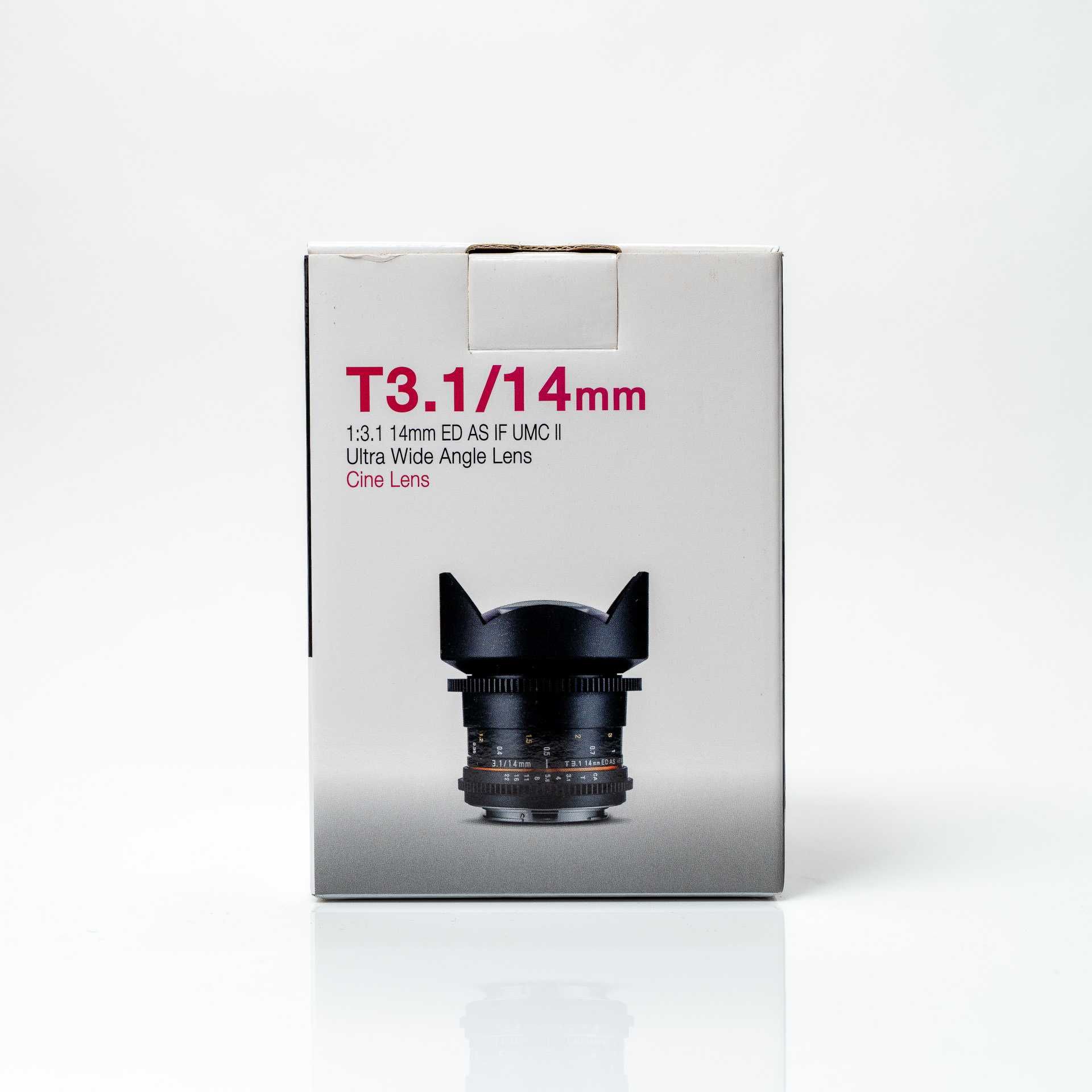 Obiektyw Samyang 14mm T3.1 VDSLR ED AS IF UMC II - leżak magazynowy