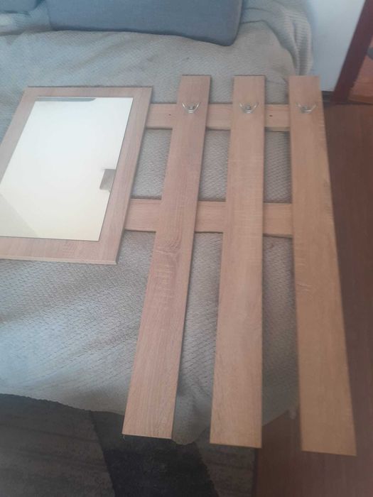 garderoba wieszak na ubrania-z lustrem stan idealny