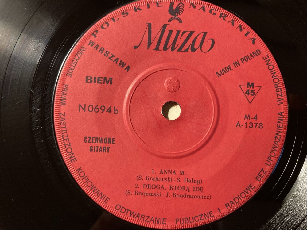 Unikat! Czerwone Gitary – Pejzaż miasta - N 0694 MUZA 1972 EP 7'