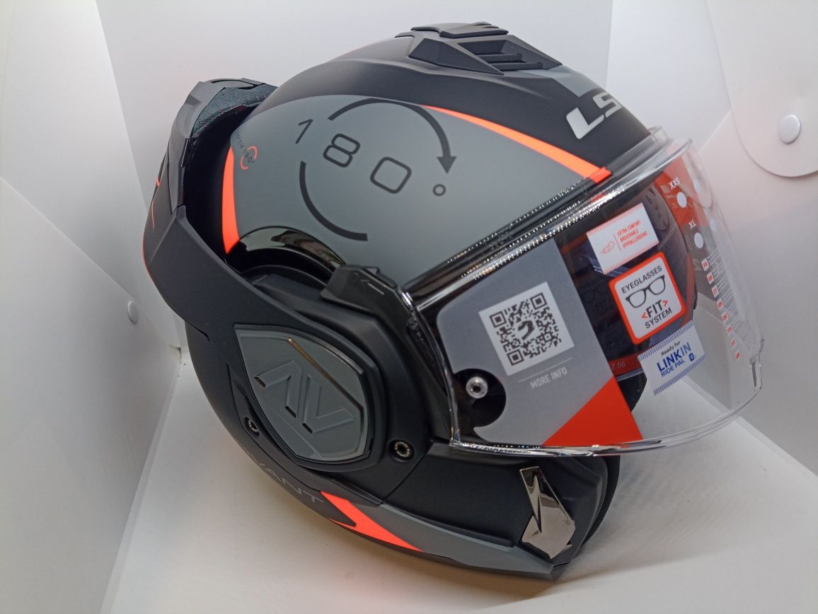 Kask LS2 FF906 ADVANT CODEX, szczęka do tyłu+ blenda+ pinlock+ plecak