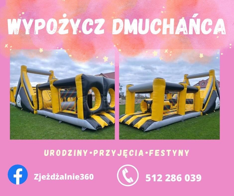 Dmuchaniec dmuchańce dmuchana zjeżdżalnia tor przeszkód