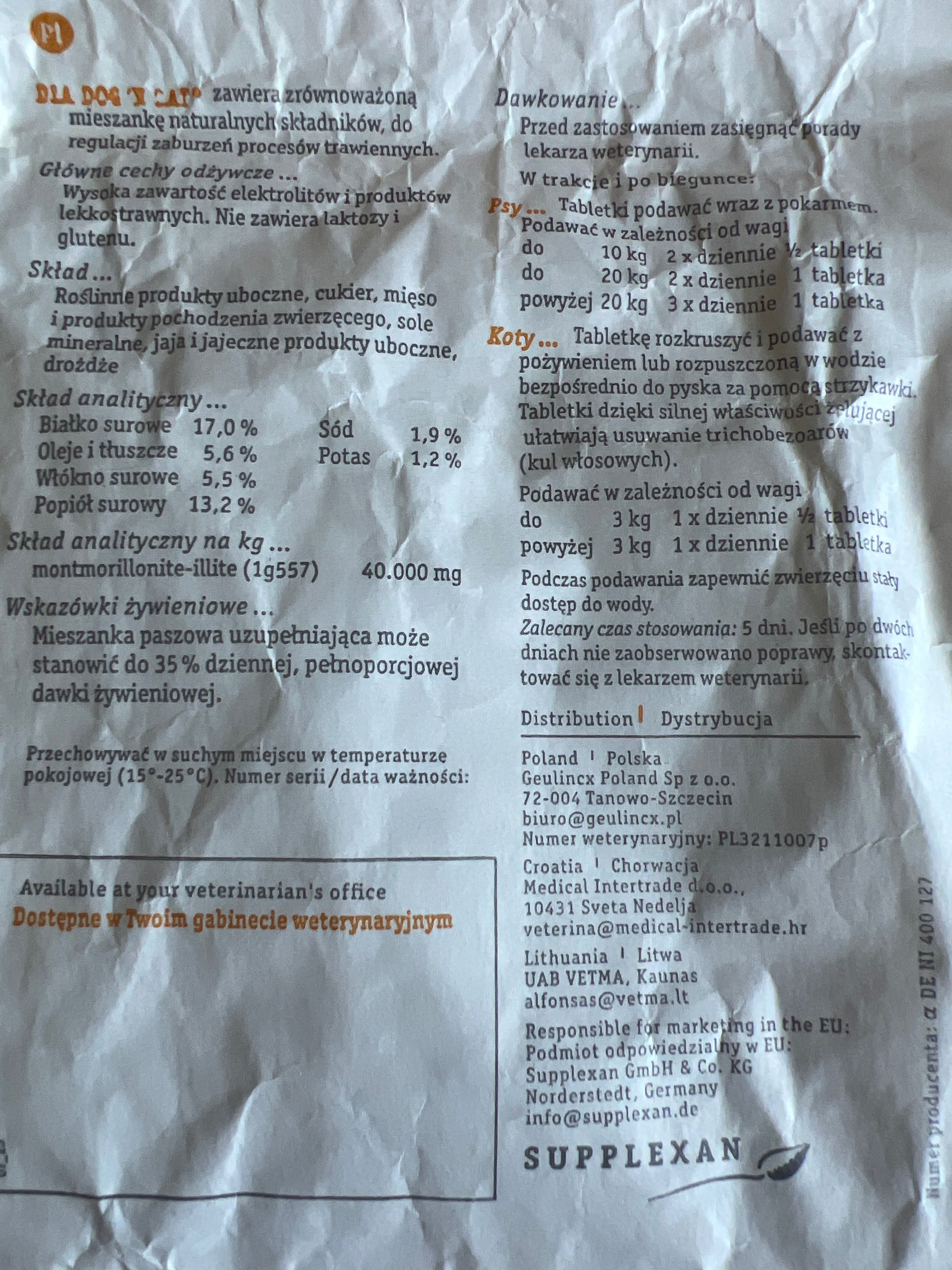 DiaDog na biegunkę dla psa i kota 2 szt