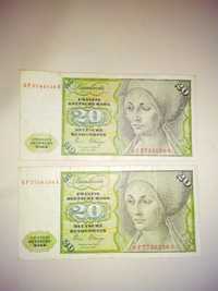 Stare banknoty 20 marek 2szt.